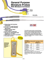 Thumbnail of document Data Sheet - ETSS-HH Thermocouple Probes w/Retractable Cable